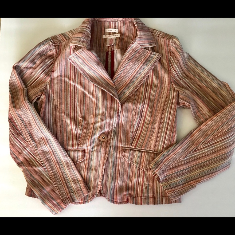Nine West Striped Blazer Jacket